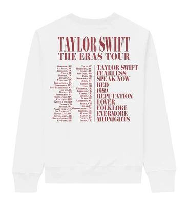 Taylor Swift The Eras Tour Photo White Sweatshirt